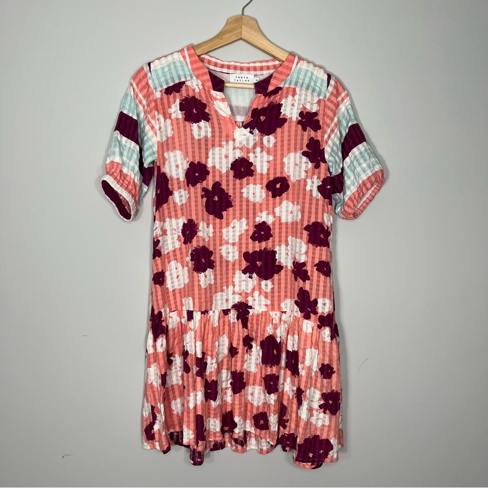Tanya Taylor Swim Pink Floral Cover Up Dress Youth Girls XL